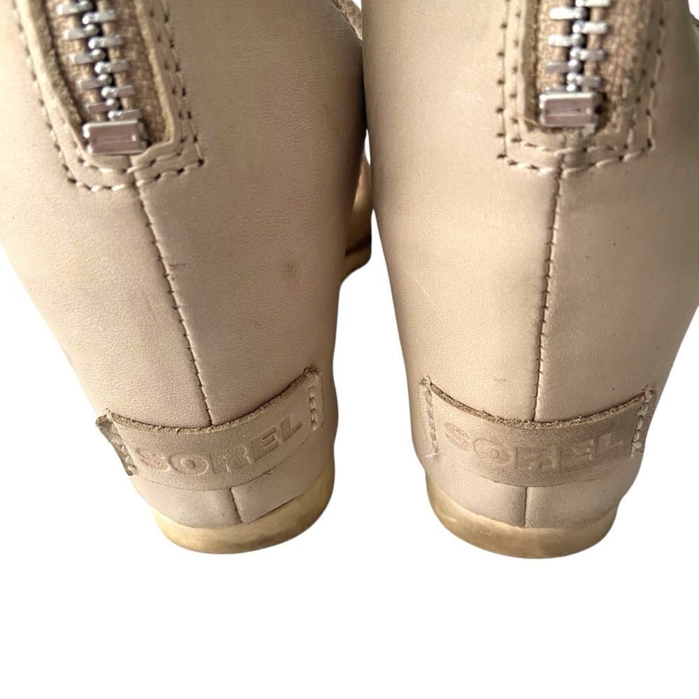Sorel Joanie Wedge Sandal Ankle Lace with Velcro Strap in Size 8 - Picture 8 of 16